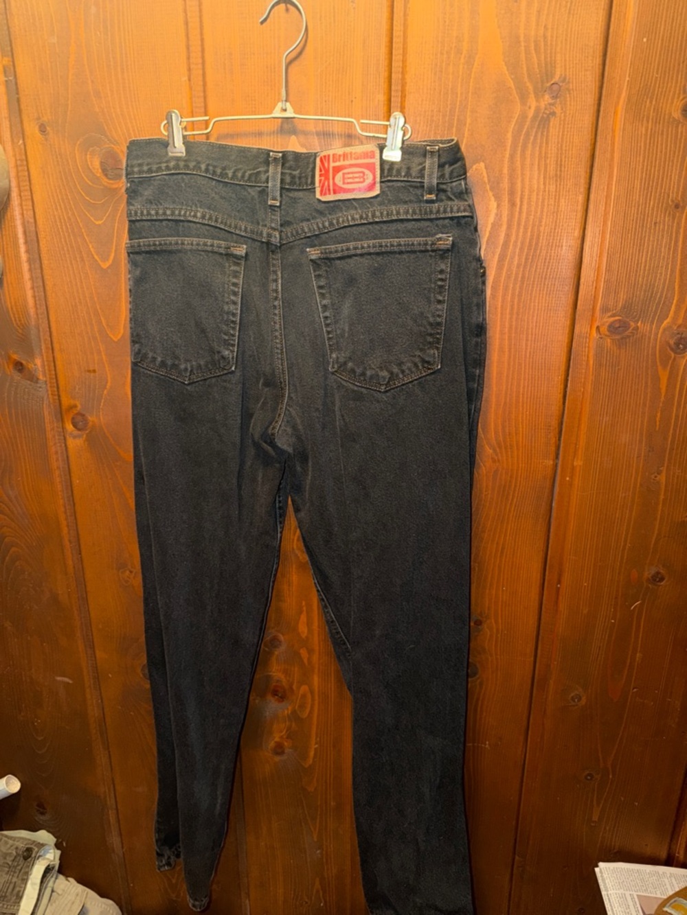 Vintage Straight-Leg Men’s Jeans in Black by Brittania